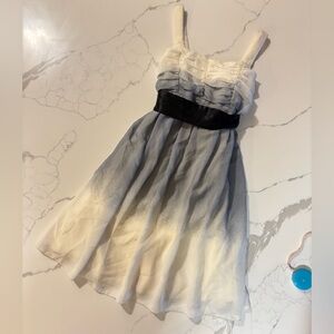 Elegant Kids Dress with Black and White Ombre